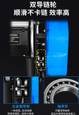 環(huán)鏈電動葫蘆中的合金鋼導(dǎo)輪和軸承輪的用處