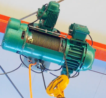電廠用鋼絲繩電動(dòng)葫蘆吊裝糾偏托輥